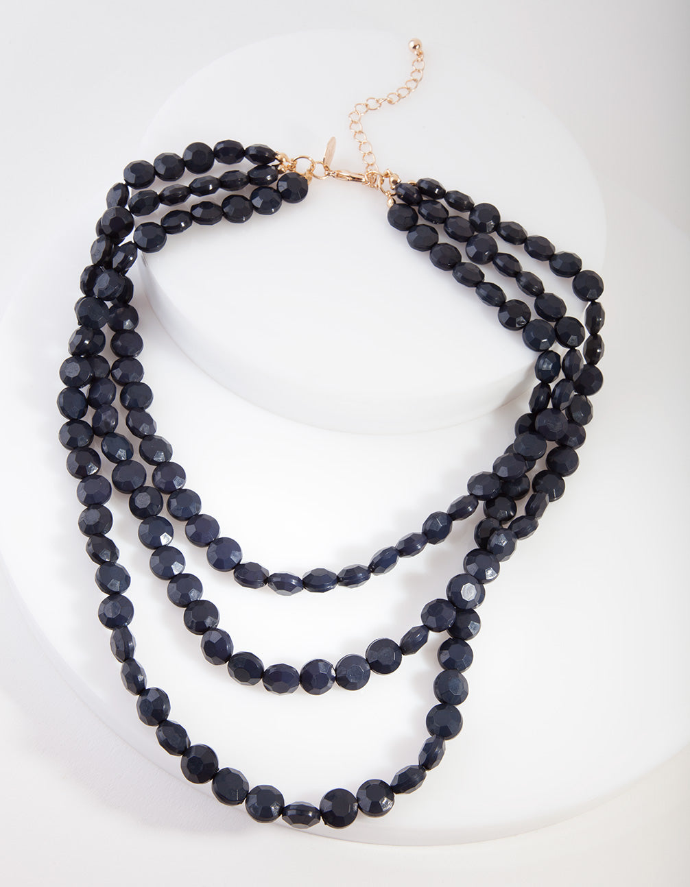 EVNK BD 3ROW FACET BEADED NL