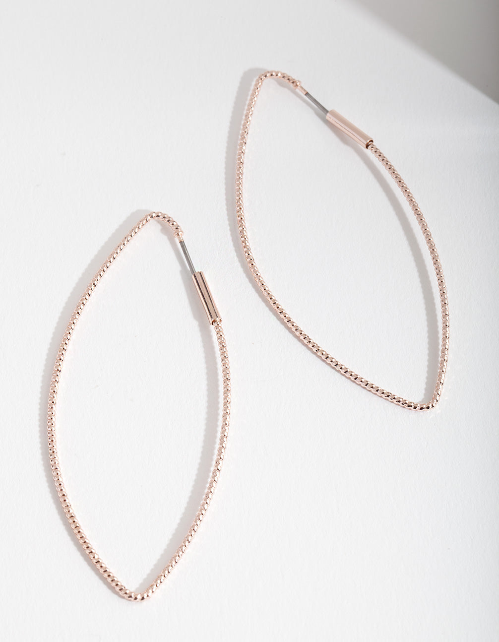 Rose Gold Textured Geometric Earrings