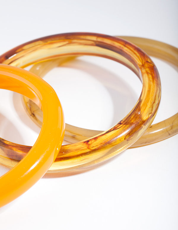 Yellow Brown Bangle Pack