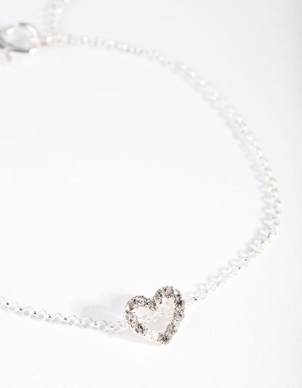 Mixed Metal Open Heart Bracelet Pack