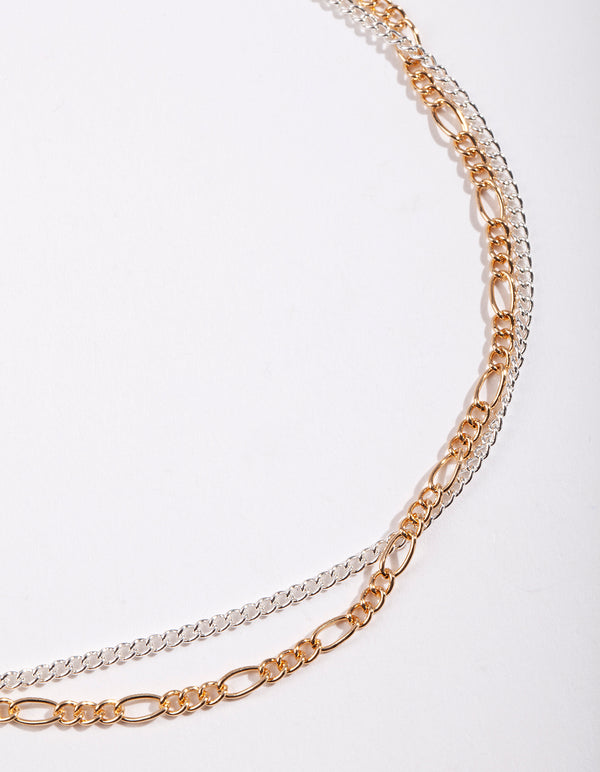 Mixed Metal Multi Chain Choker