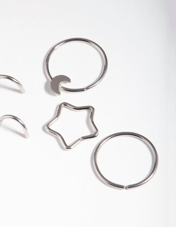 Surgical Steel Celestial Nose Jewellery 6-Pack