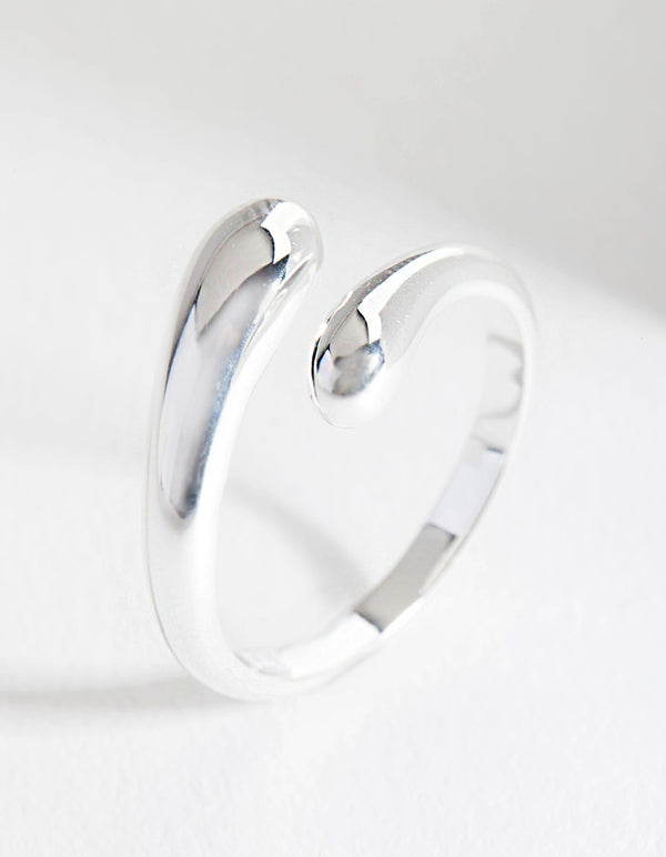 Sterling Silver Organic Open Ring