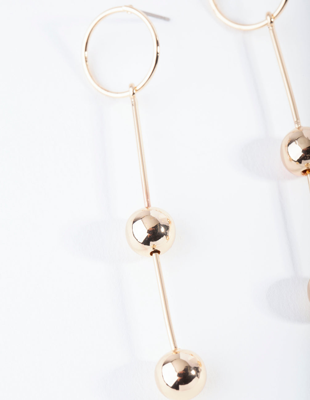 Gold Minimal Ball Drop Earrings