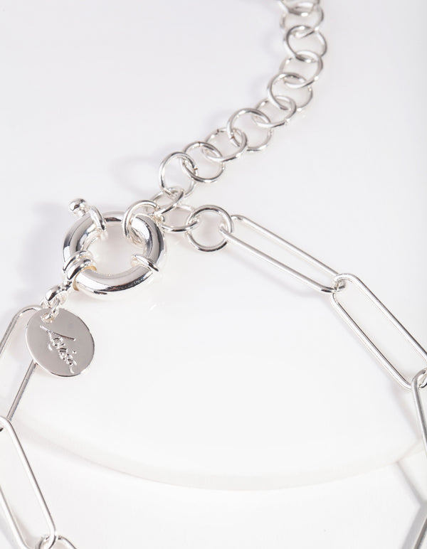 Real Silver Plated Freshwater Pearl Charm Bracelet