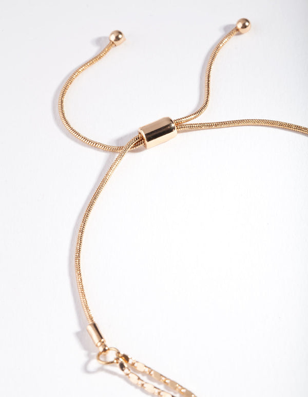 Real Gold Plated Freshwater Pearl Layer Bracelet