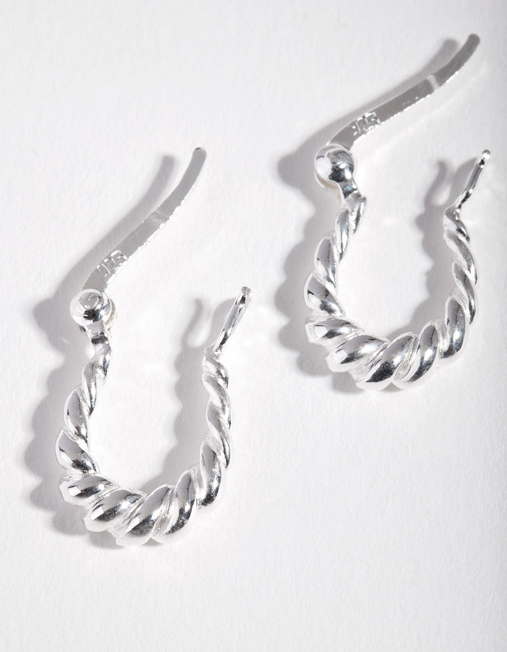 Sterling Silver Mini Twist Creole Earrings
