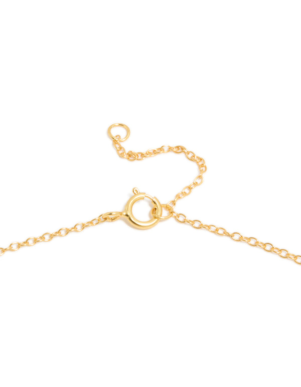 Gold Plated Sterling Silver Evil Eye Disc Necklace