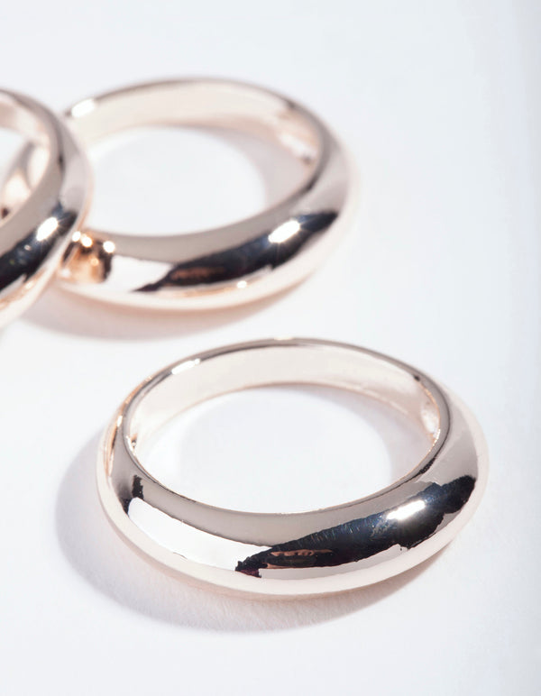 Rose Gold Rounded Ring Pack