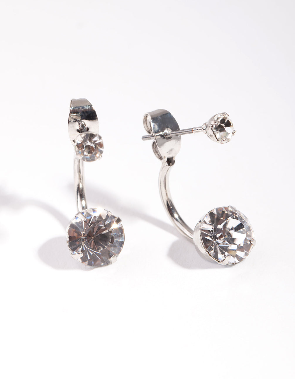 Silver Stone Jacket Earrings