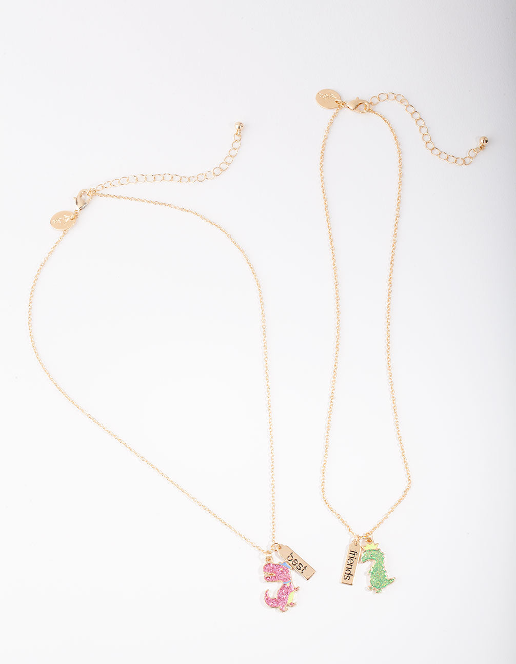 Kids Gold Dinosaur Best Friend Necklace