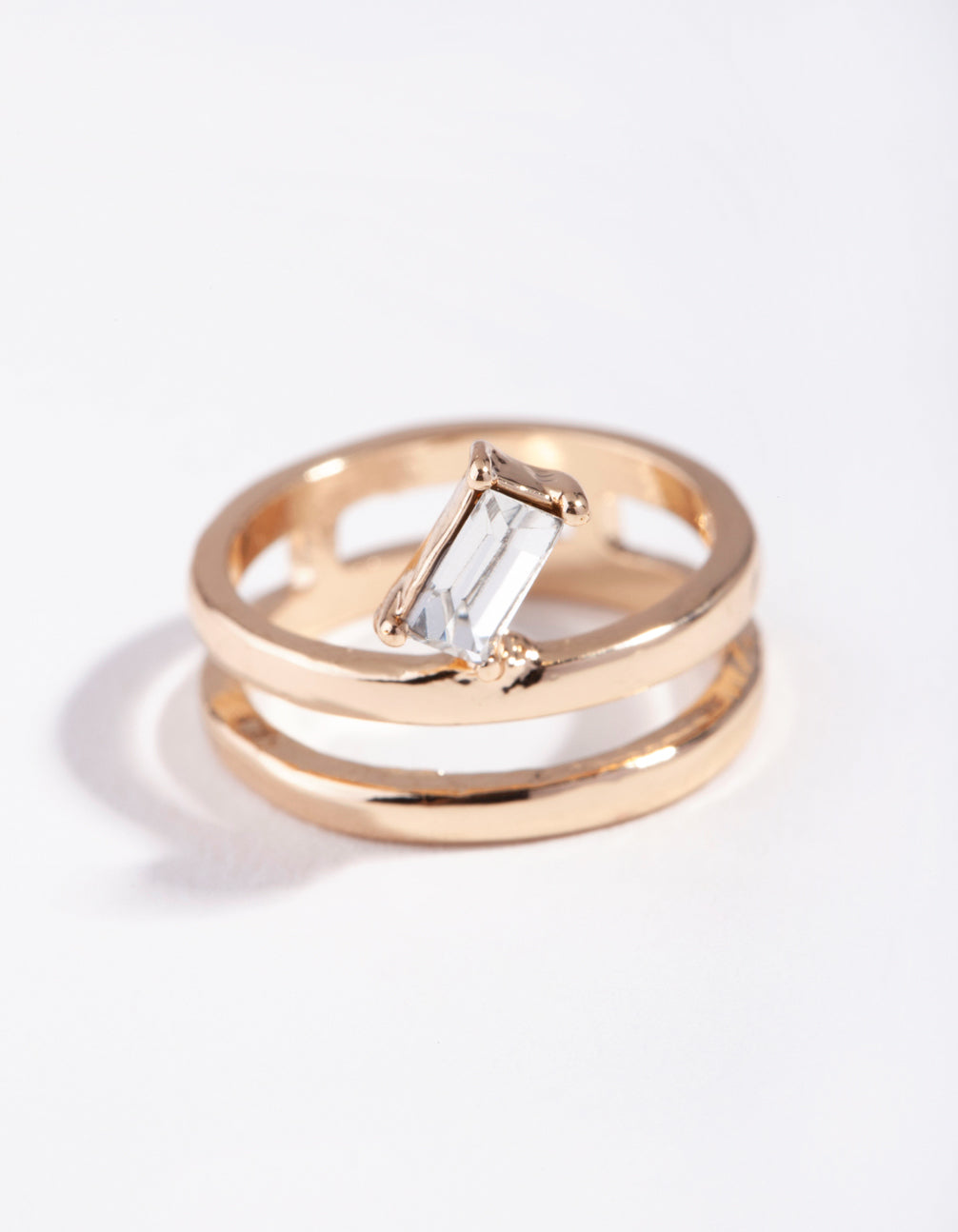 Gold Double Layer Nail Ring