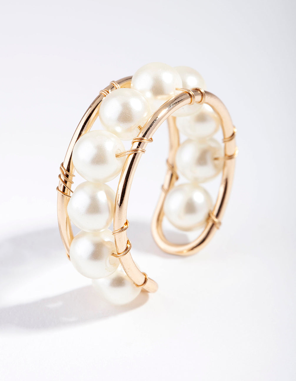 Gold Pearly Band Ring