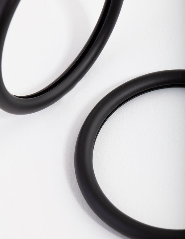 Matte Tube Hoop Earrings