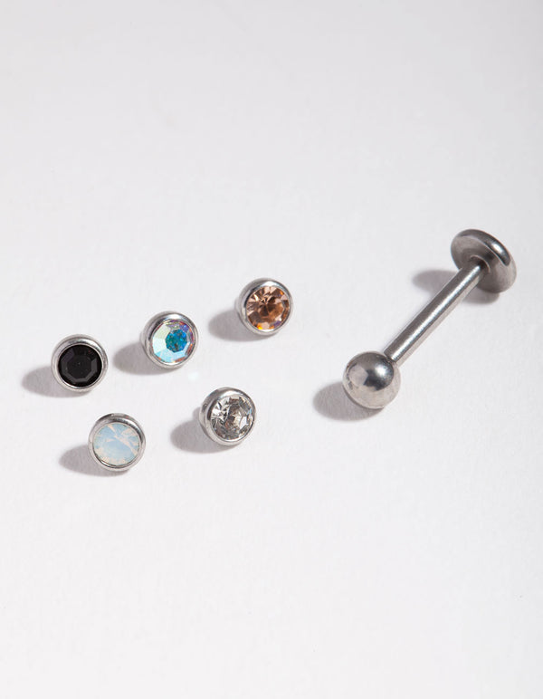 Surgical Steel 3mm Diamante Flat Back 6-Pack