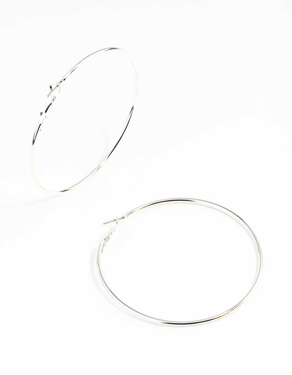 Silver Medium Hoop Earrings