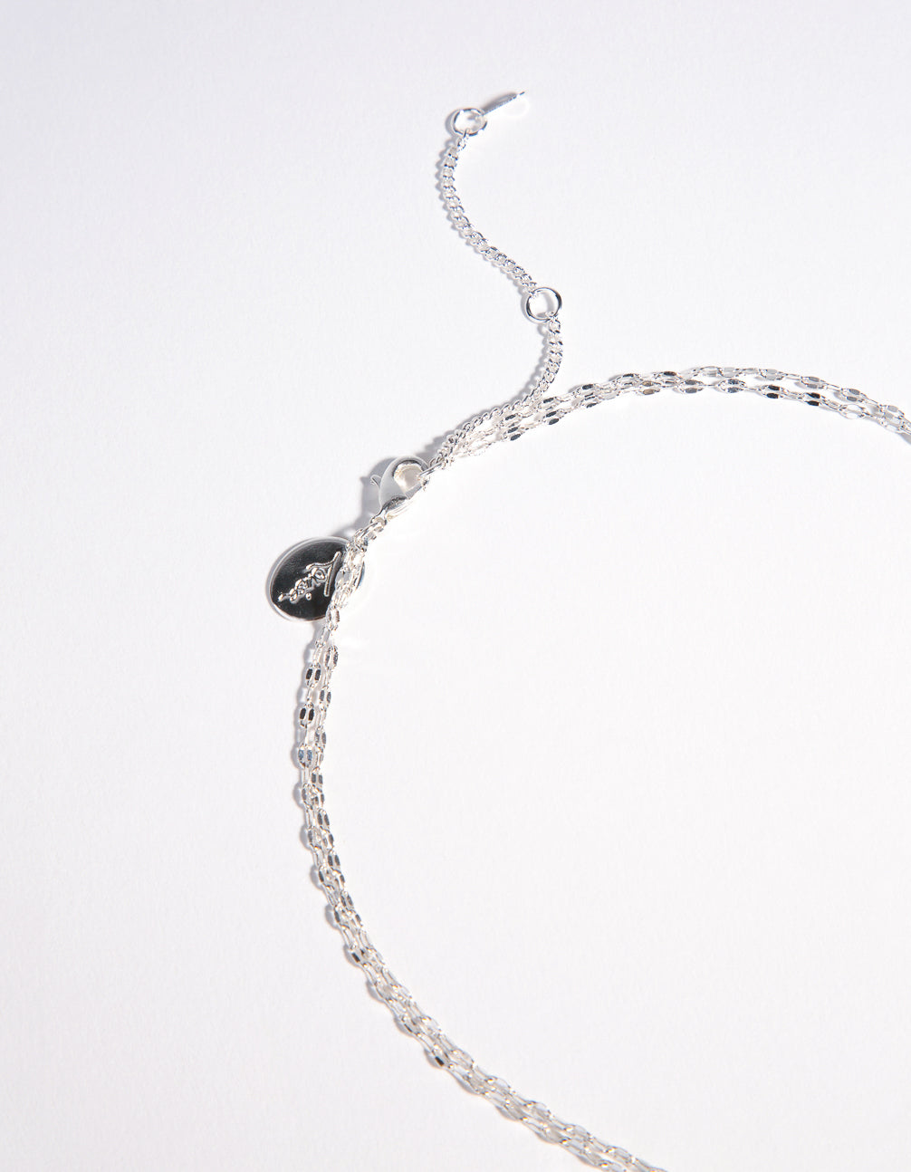Silver Plated Double Row Moon Necklace