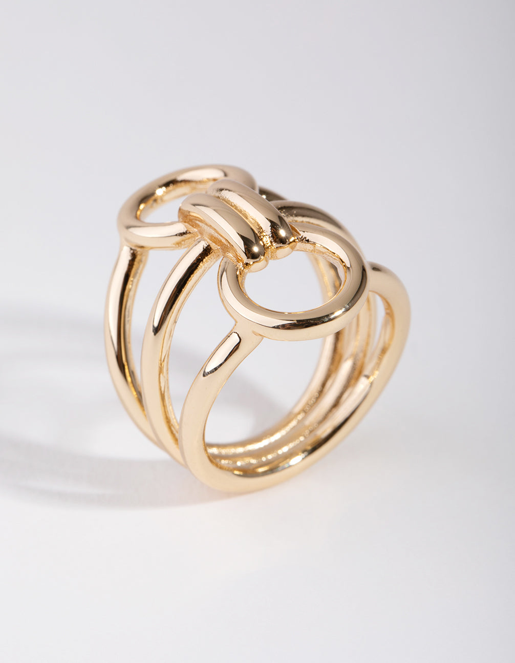 Gold Circle Link Rings