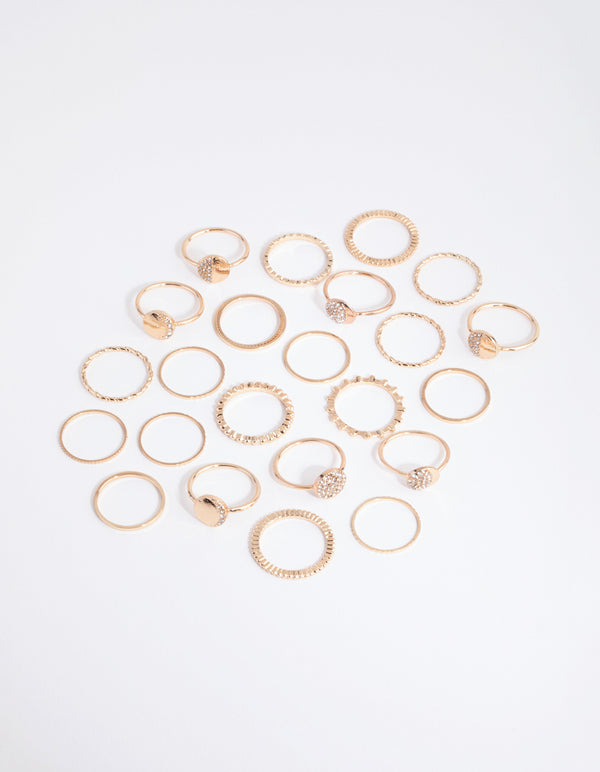 Gold Moon Phase Ring 24-Pack
