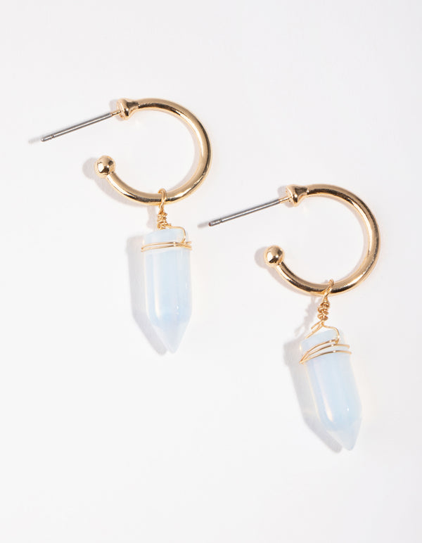 Gold Mini Shard Hoop Earrings