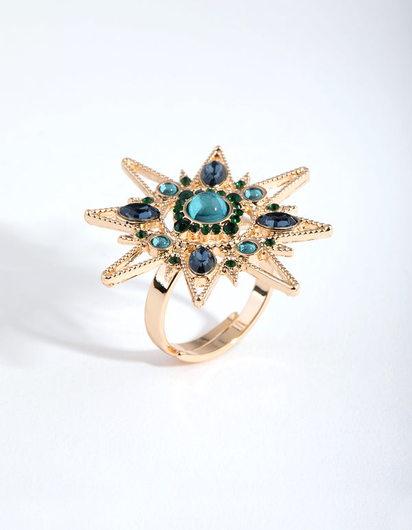 Gold Statement Star Ring