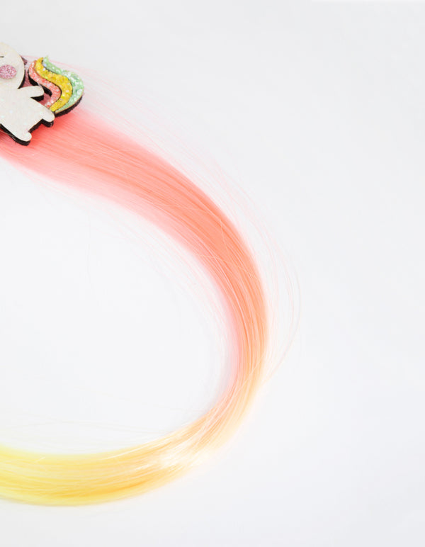 Kids Fabric Faux Hair Caticorn Clip