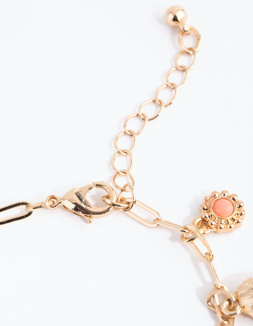 Gold Shell Conch Charm Bracelet