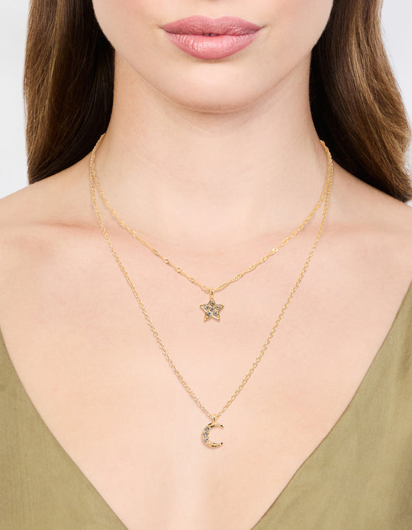 Gold Starry Night Layered Necklace