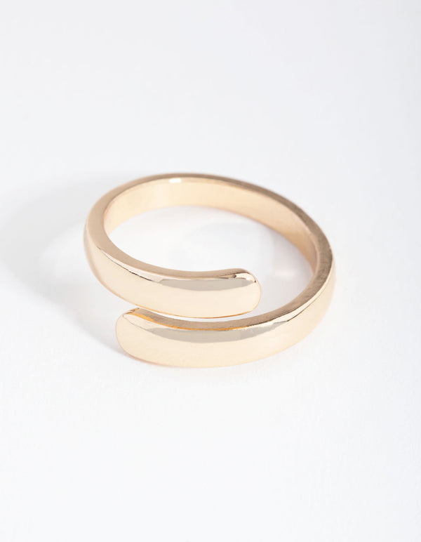 Gold Smooth Wrap Ring