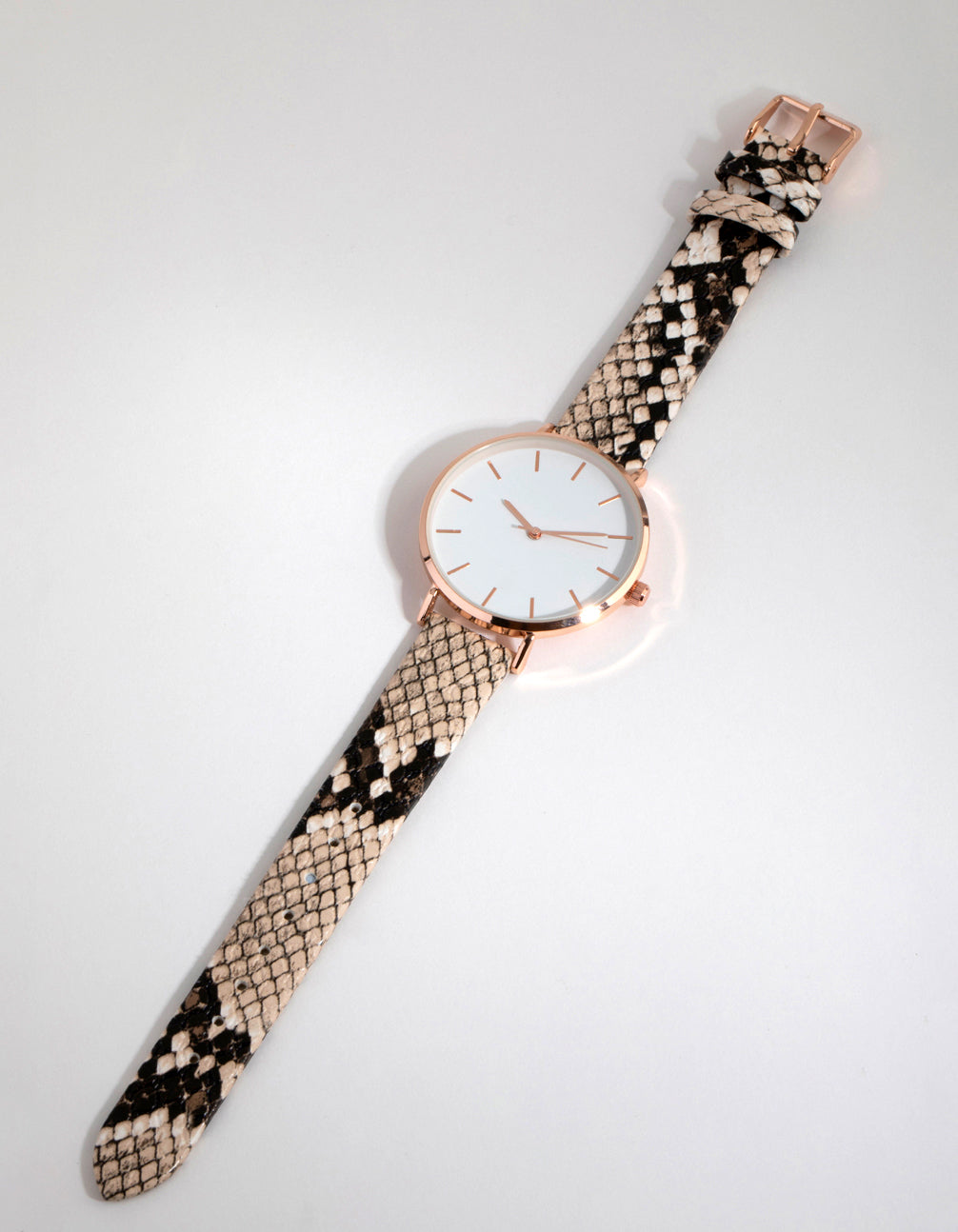 Gold Snake PU Strap Watch