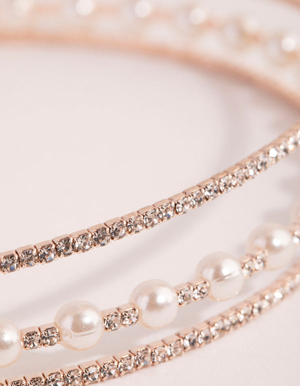 Rose Gold Diamante Cupchain Choker