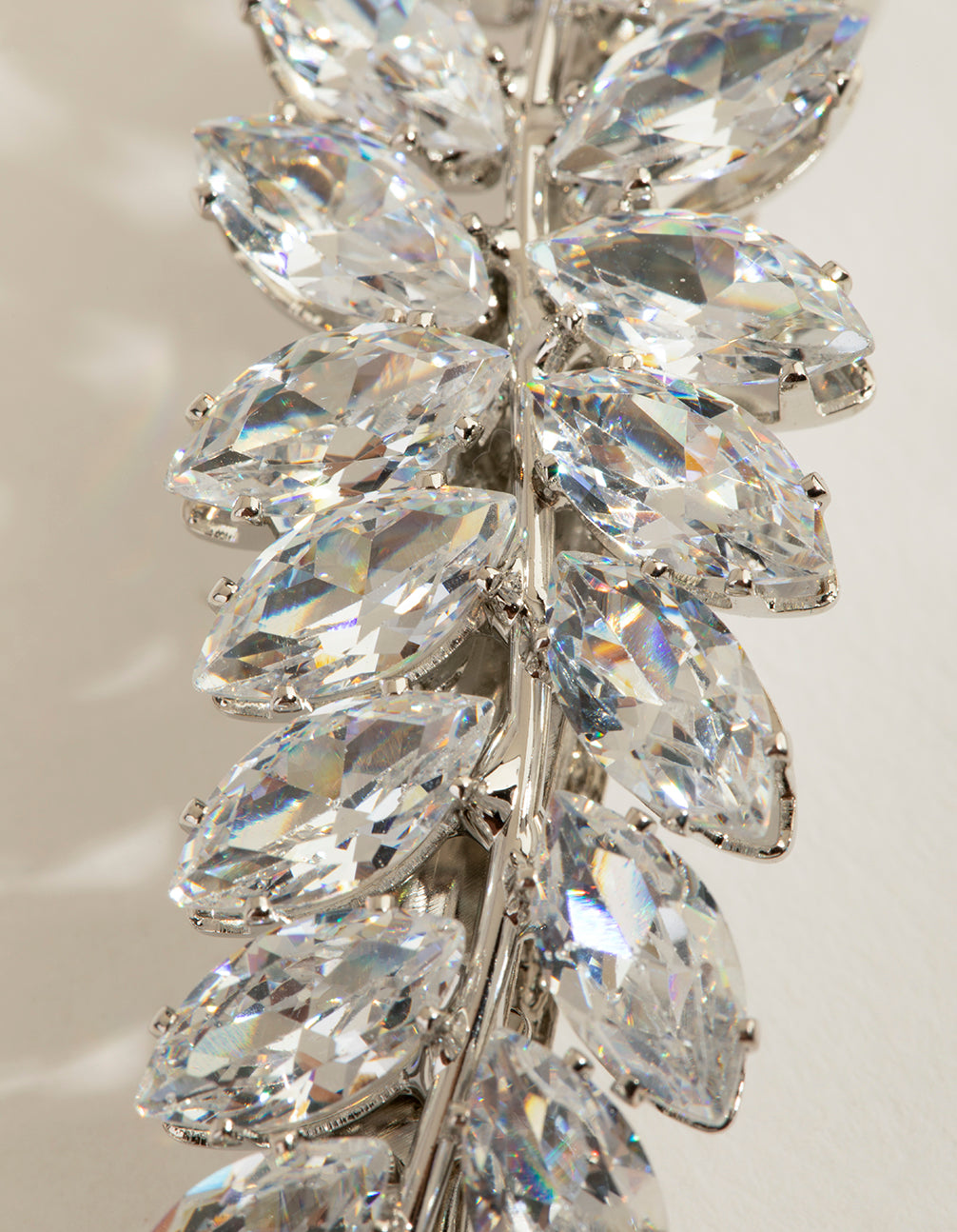 Navette Crystal Laurel Clip