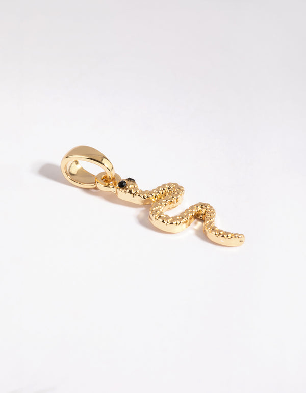 Gold Plated Snake Charm