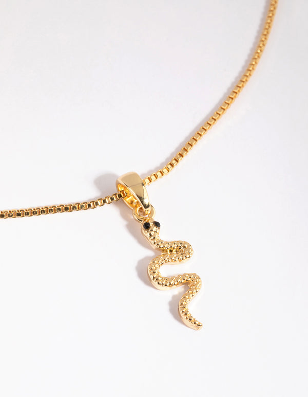 Gold Plated Snake Charm