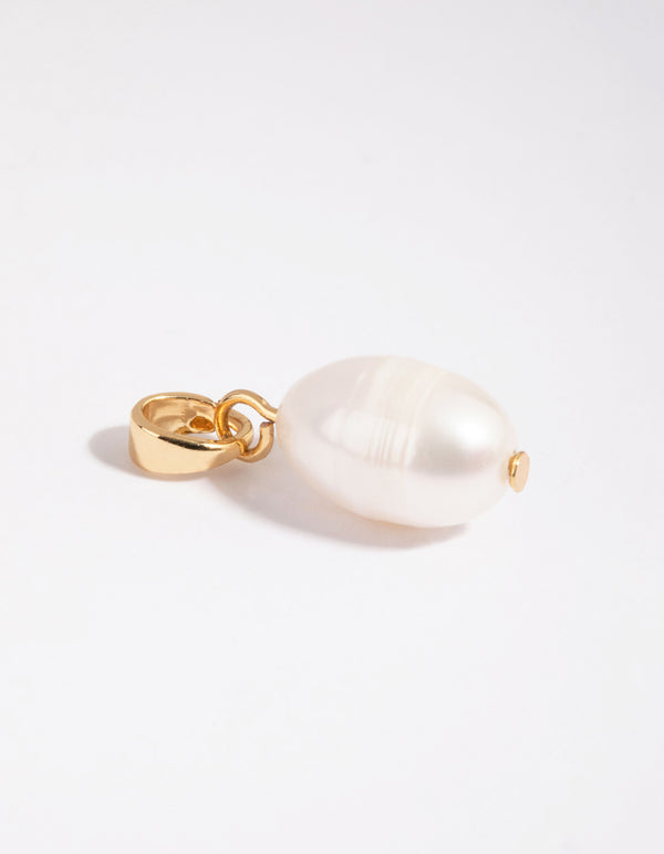 Gold Plated Freshwater Pearl Charm