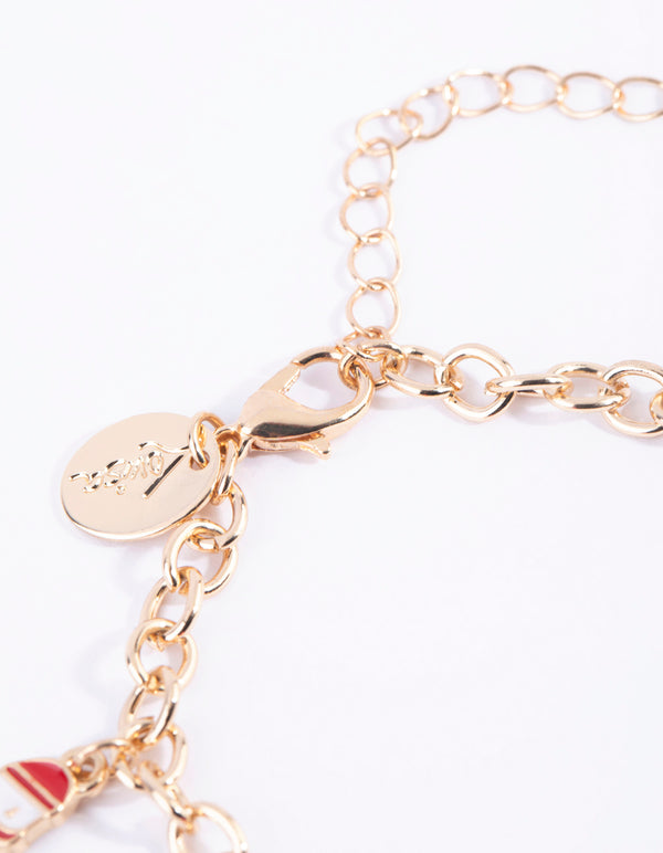 Kids Festive Gingerbread Charm Bracelet