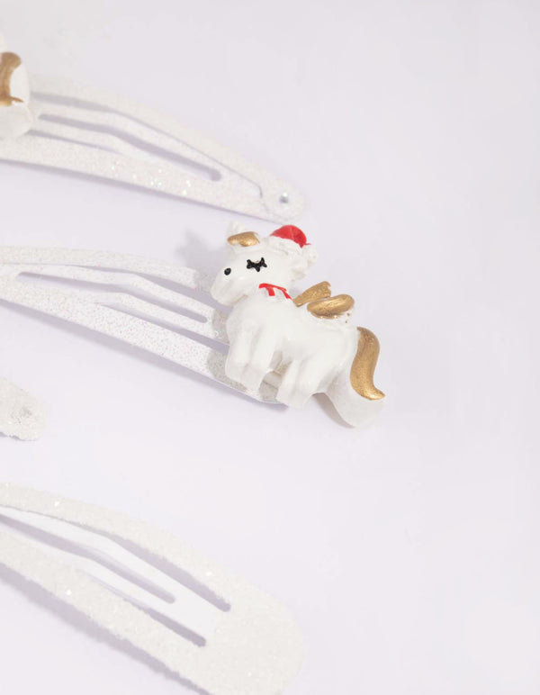 Kids Festive Snowflake Snap Clip 6-Pack