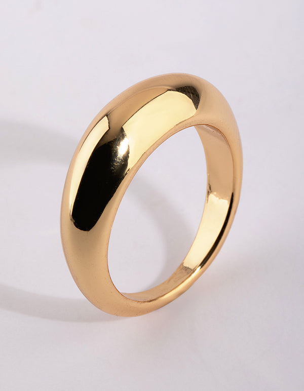 Gold Plated Rounded Ring