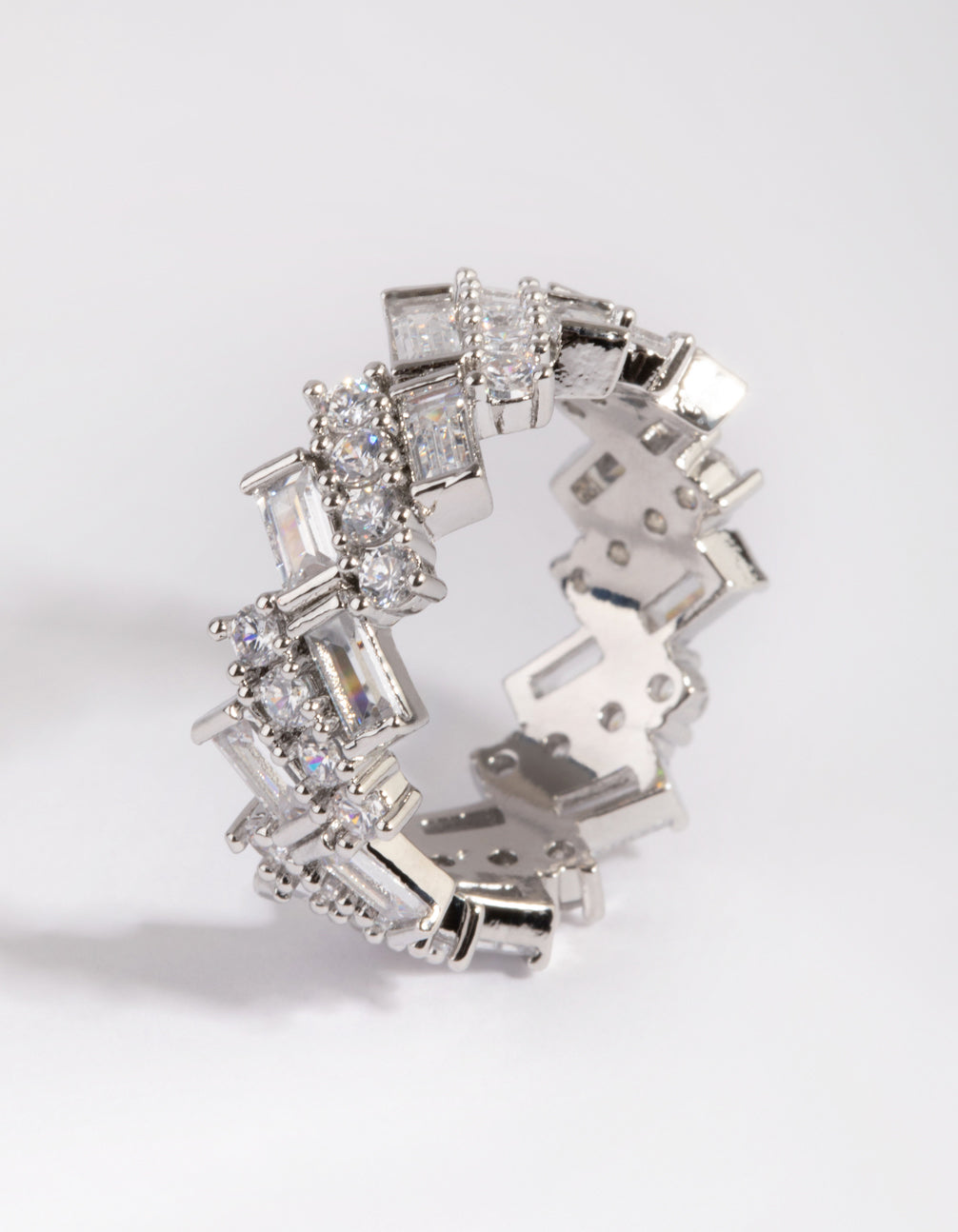 Silver Cubic Zirconia Baguette Ring