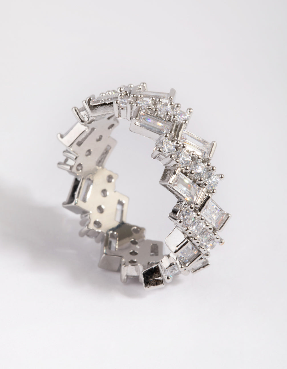 Silver Cubic Zirconia Baguette Ring