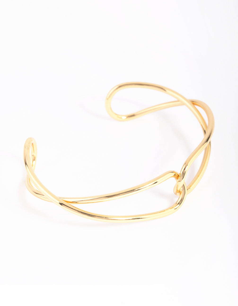 Gold Plated Knot Cuff Bracelet