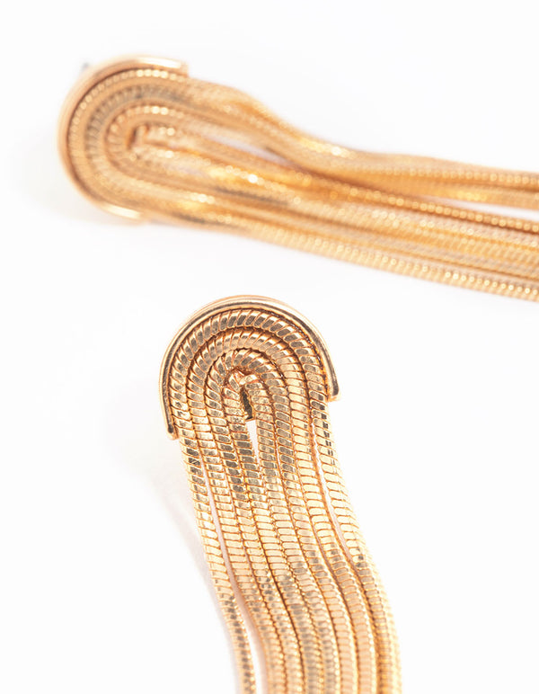 Gold Waterfall Drop Earrings