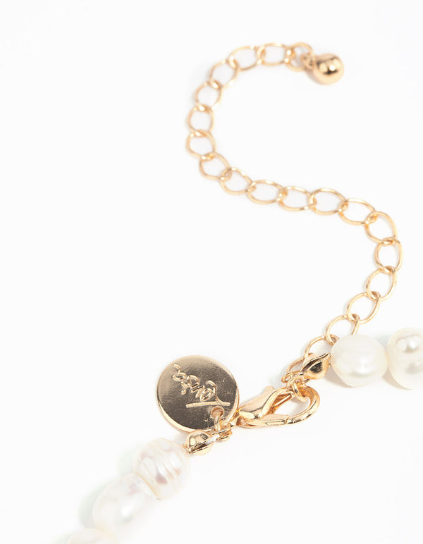 Gold Freshwater Pearl Layered Necklace