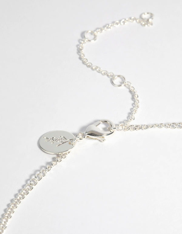 Silver Plated Moonstone Necklace Set