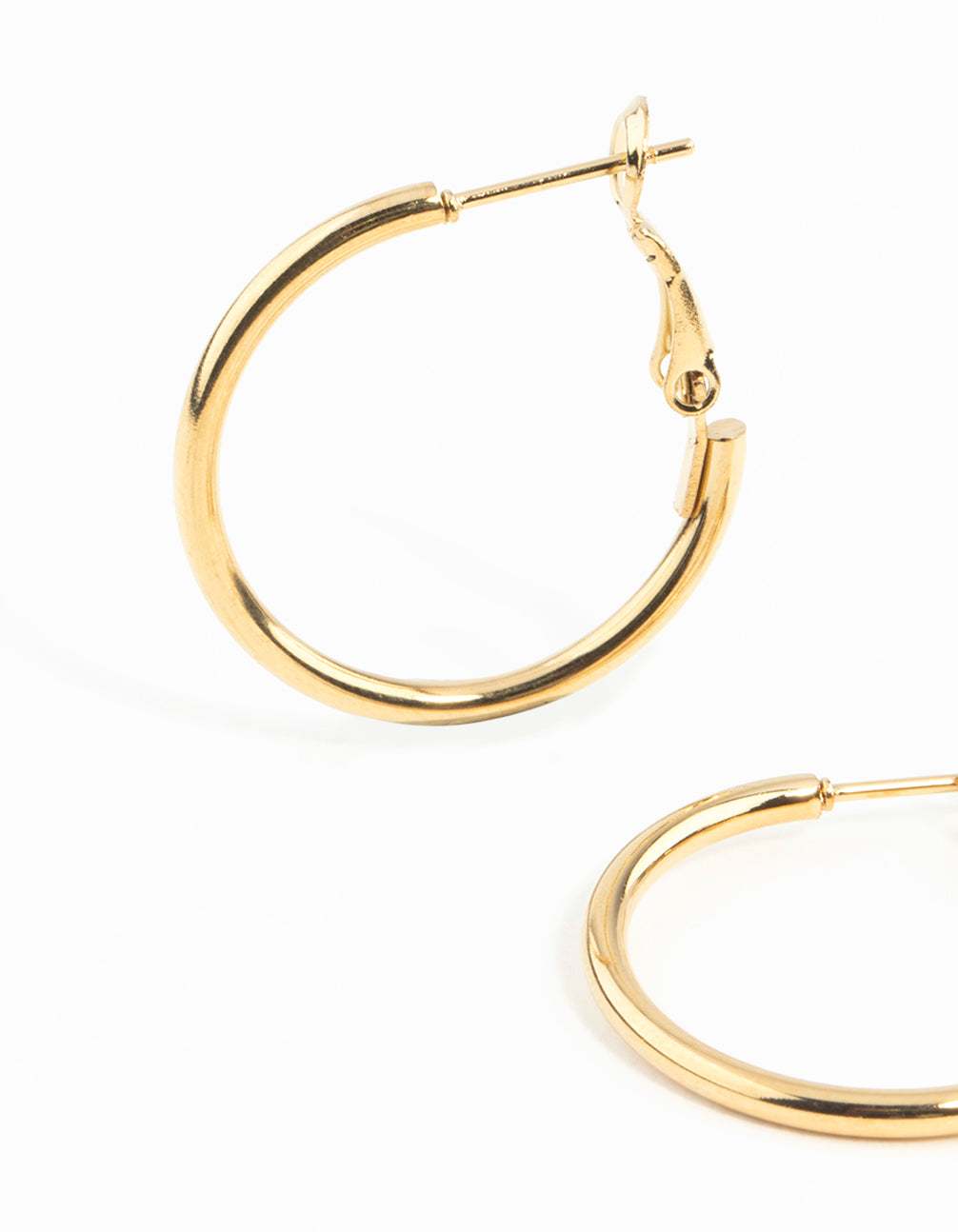 Waterproof Gold Plated Stainless Steel Thin Hoop Earring Pack