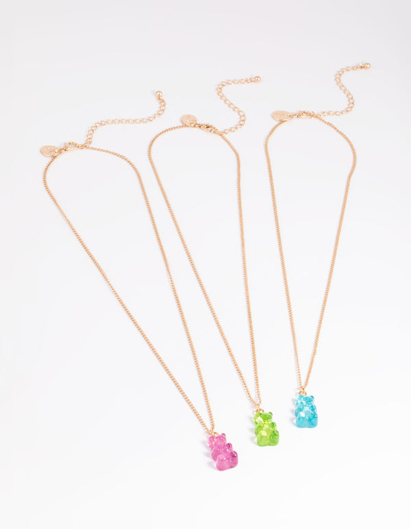 Acrylic Gummy Bear Necklace Pack