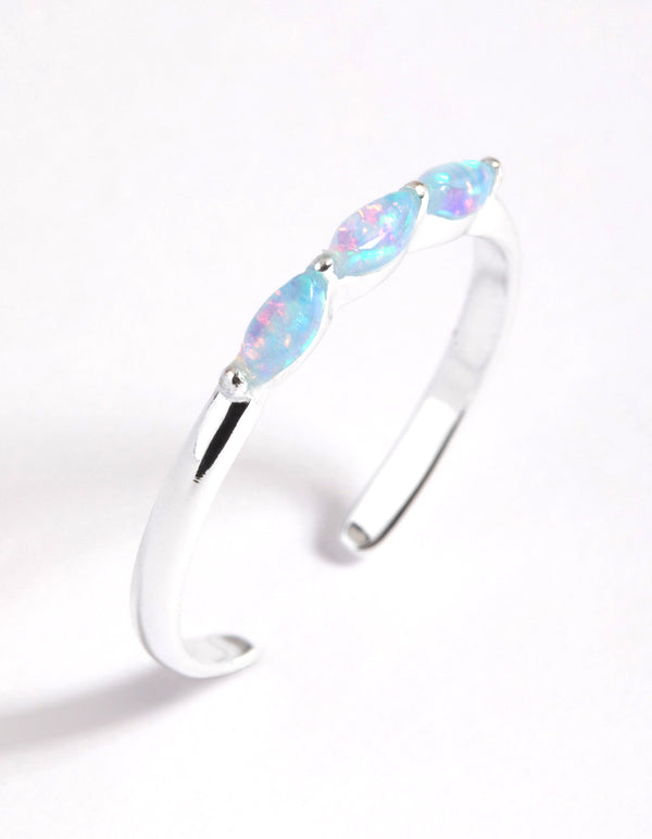 Sterling Silver Blue Opal Ring