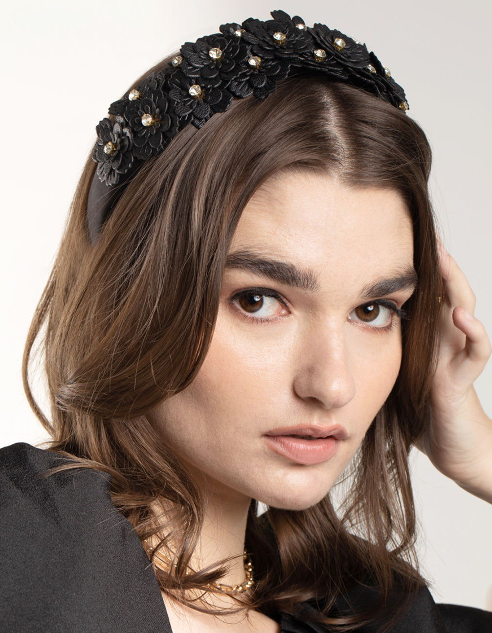 Embellished Floral Fabric Headband