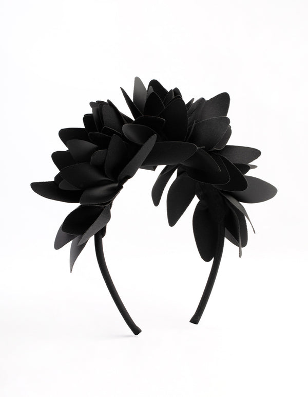 Black Petal Statement Headband