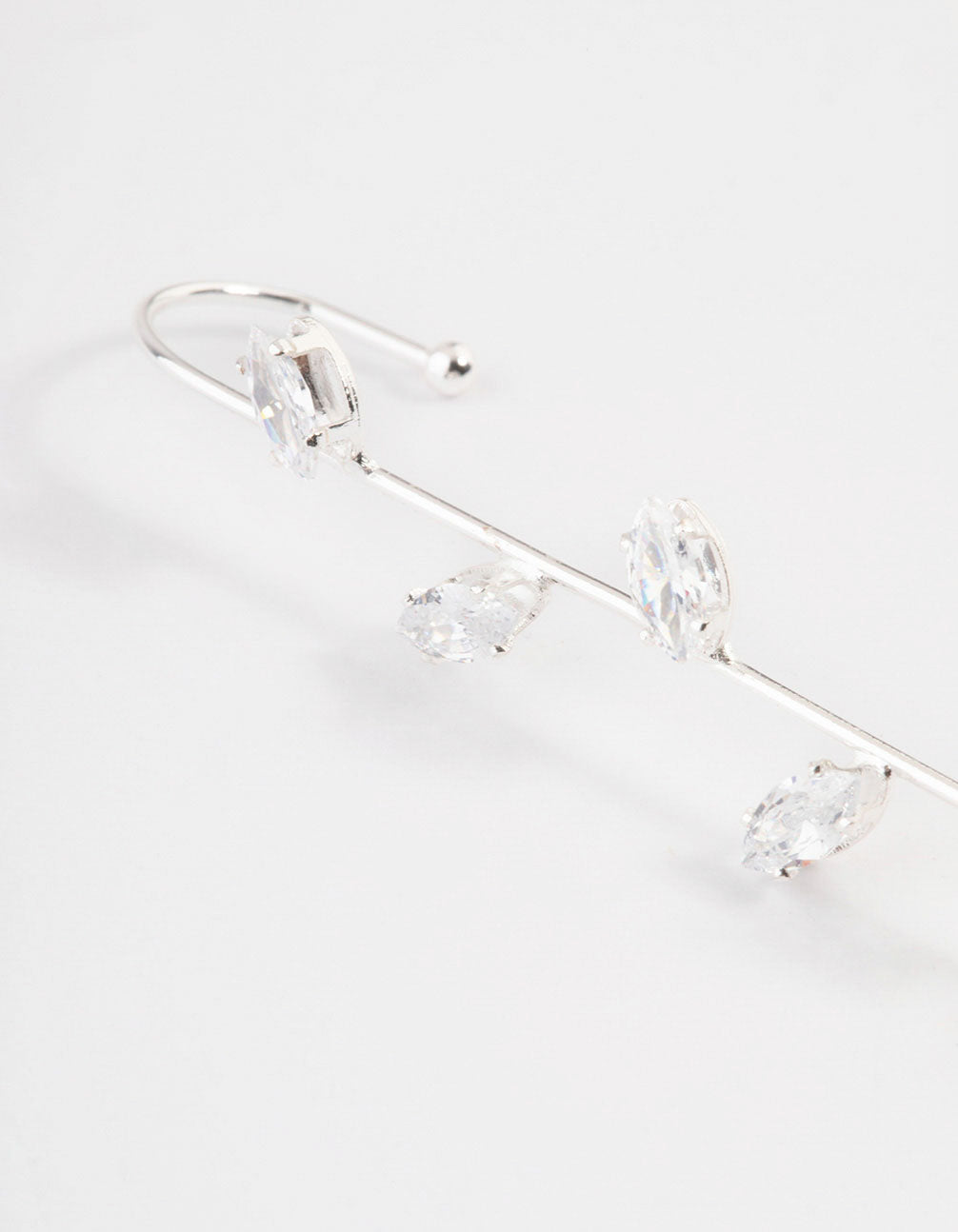 Silver Petal Ear Hook